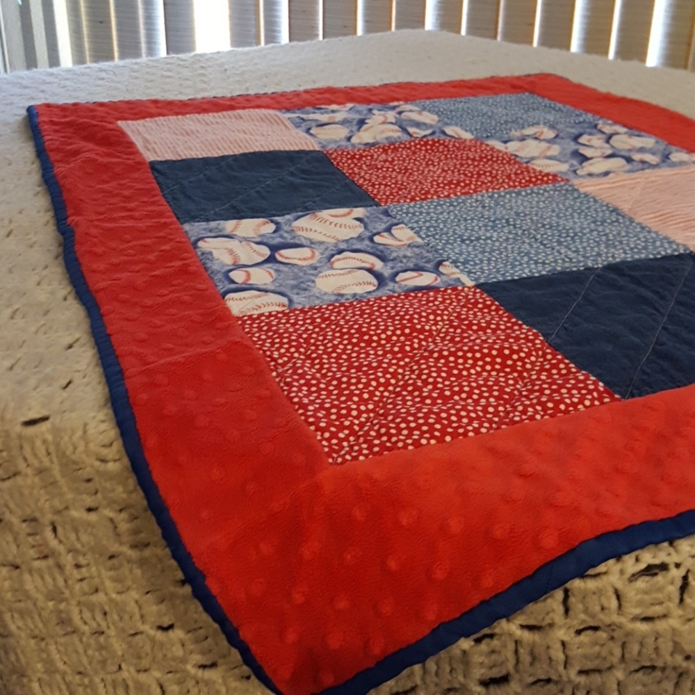 Child's Baseball Print Blanket/Mat. - Picture 6 of 8